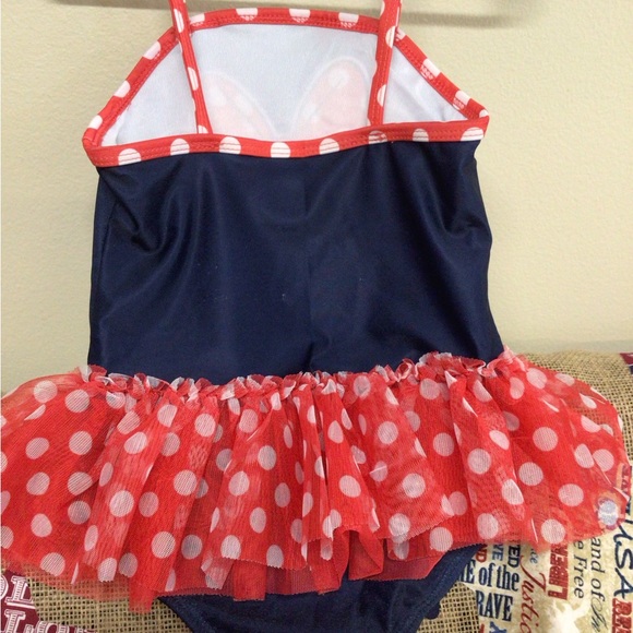Disney Girls Minnie Mouse Swimsuit Size 4T ~ Excellent 🏖️⛱️🏝️ - Picture 8 of 16